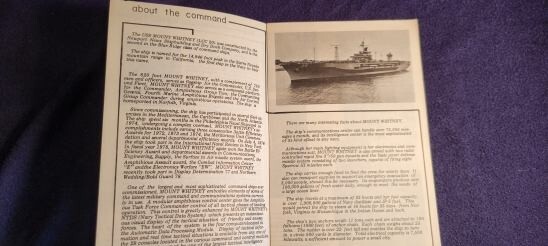 USS MOUNT WHITNEY LCC-20 (AMPHIBIOUS COMMAND SHIP) "WELCOME ABOARD" BOOKLET
