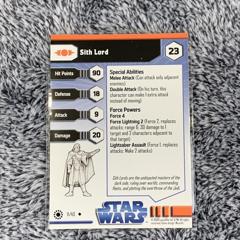 WOTC Star Wars Miniatures - Sith: Sith Lord, Sith Apprentice, Dark Jedi Master