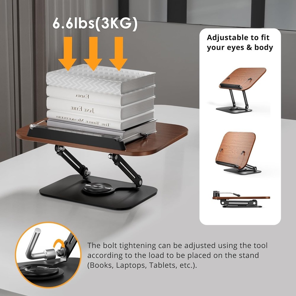 Compact Book Stand with Secure Clips - Multifunctional for Magazines & Textbooks