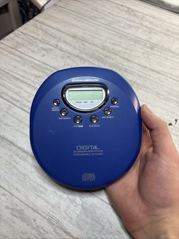 Durabrand Model CD-85 CD Player Tested Working Blue