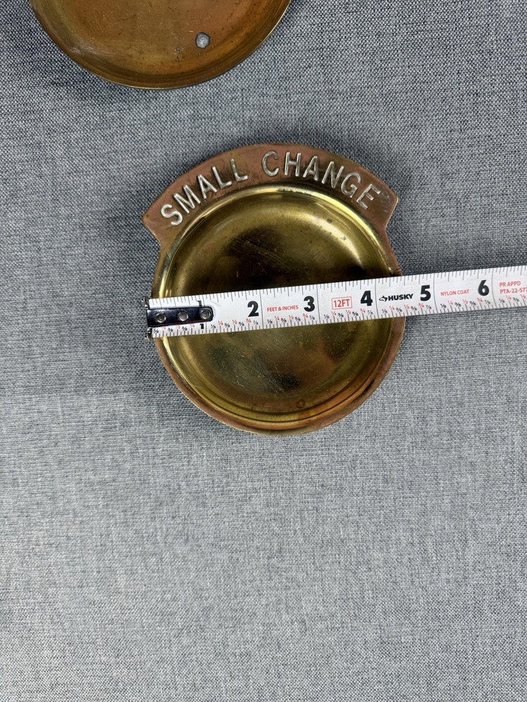 Brass Pocket And Small Change Trinket Trays