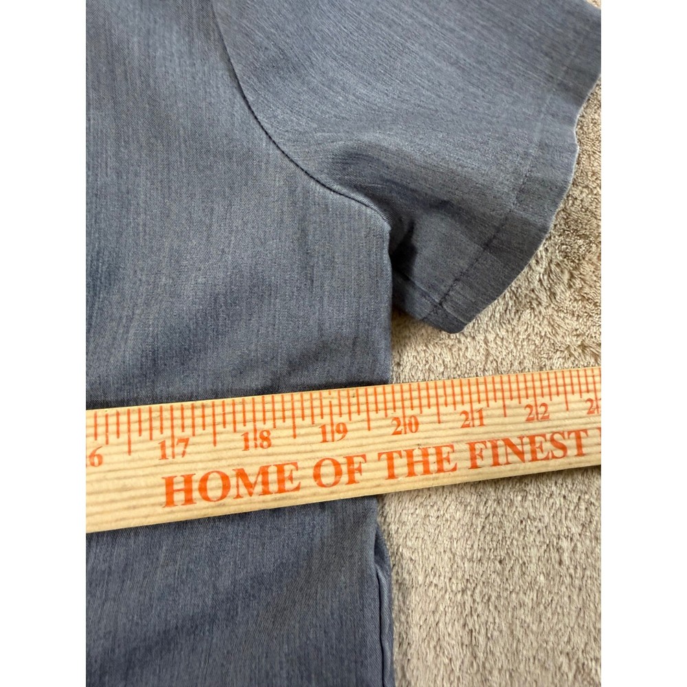 FIGS Casma Three-Pocket Scrub Top Womens Medium Gray Stretch Work Uniform EUC