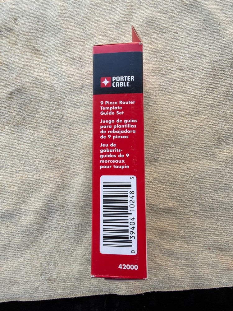 PORTER-CABLE Router Template Guide, 9-Piece (42000)