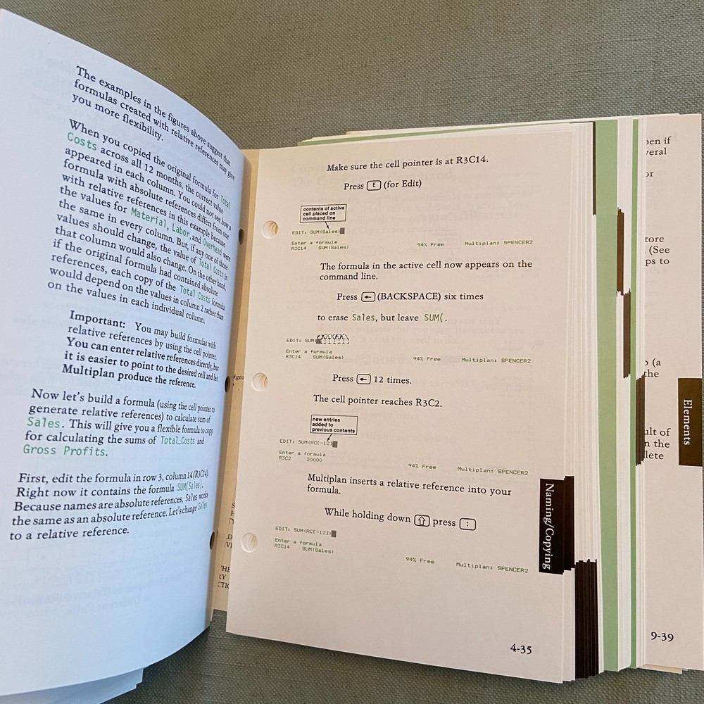 IBM PC Computer Professional Multiplan Electronic Worksheet Microsoft 1983 V 1.1