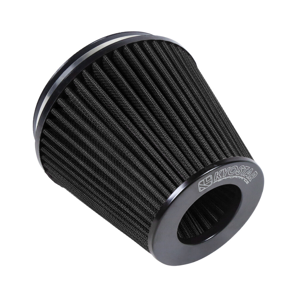Black Universal Long Cone Truck Cold Air Filter Replacement (6" / 152 mm) Inlet
