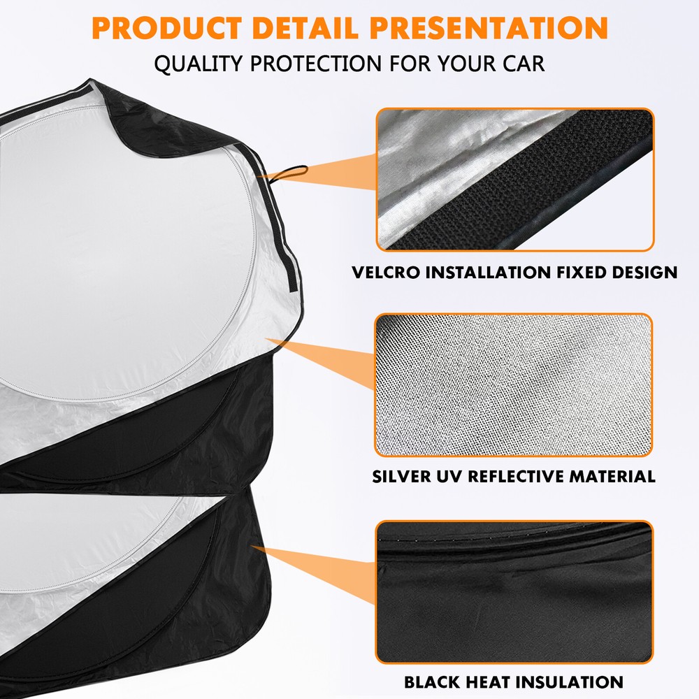 For Ford Econoline E150 E250 Windshield & Side Window Sun Shade UV Block Cover