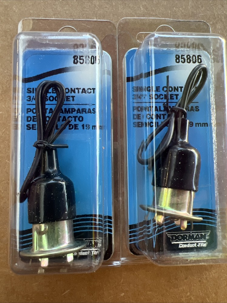 Dorman 85806 Universal Single Contact Light Lamp Socket 3/4 Bulb 1156 2pack.