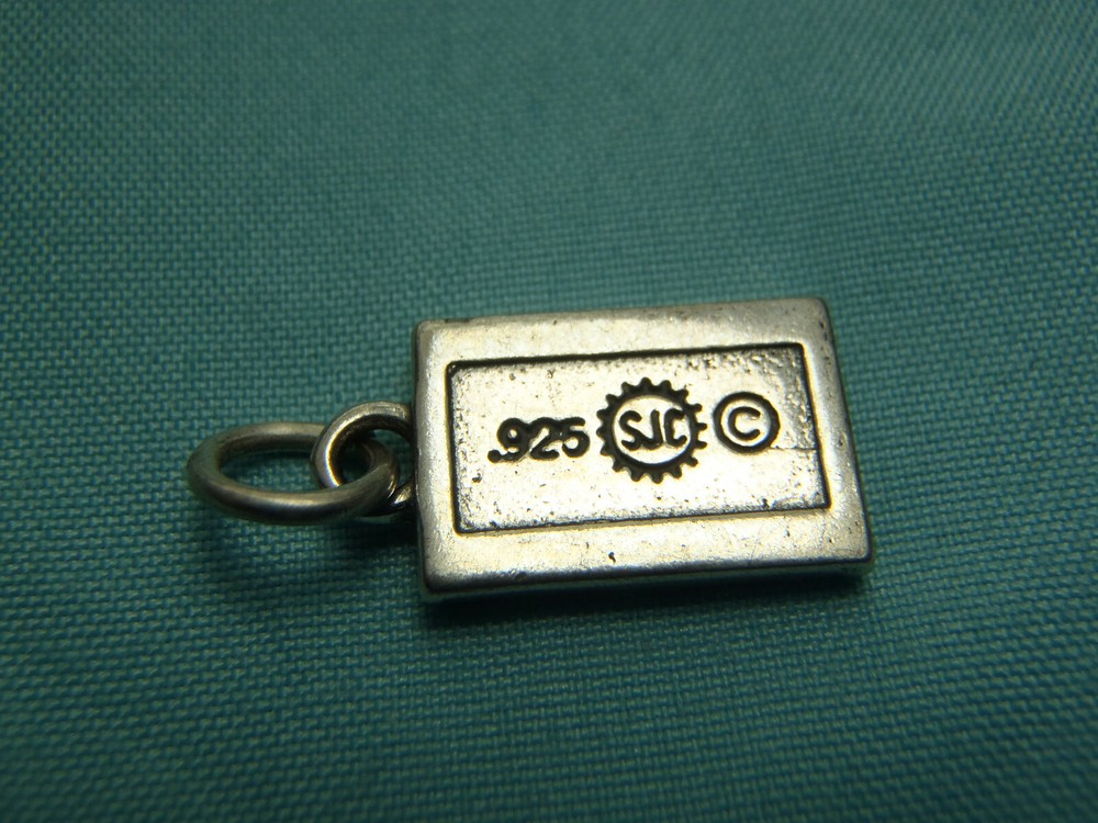 Optometrist Eye Test Chart Medical Doctor 925 Solid Sterling Silver Charm
