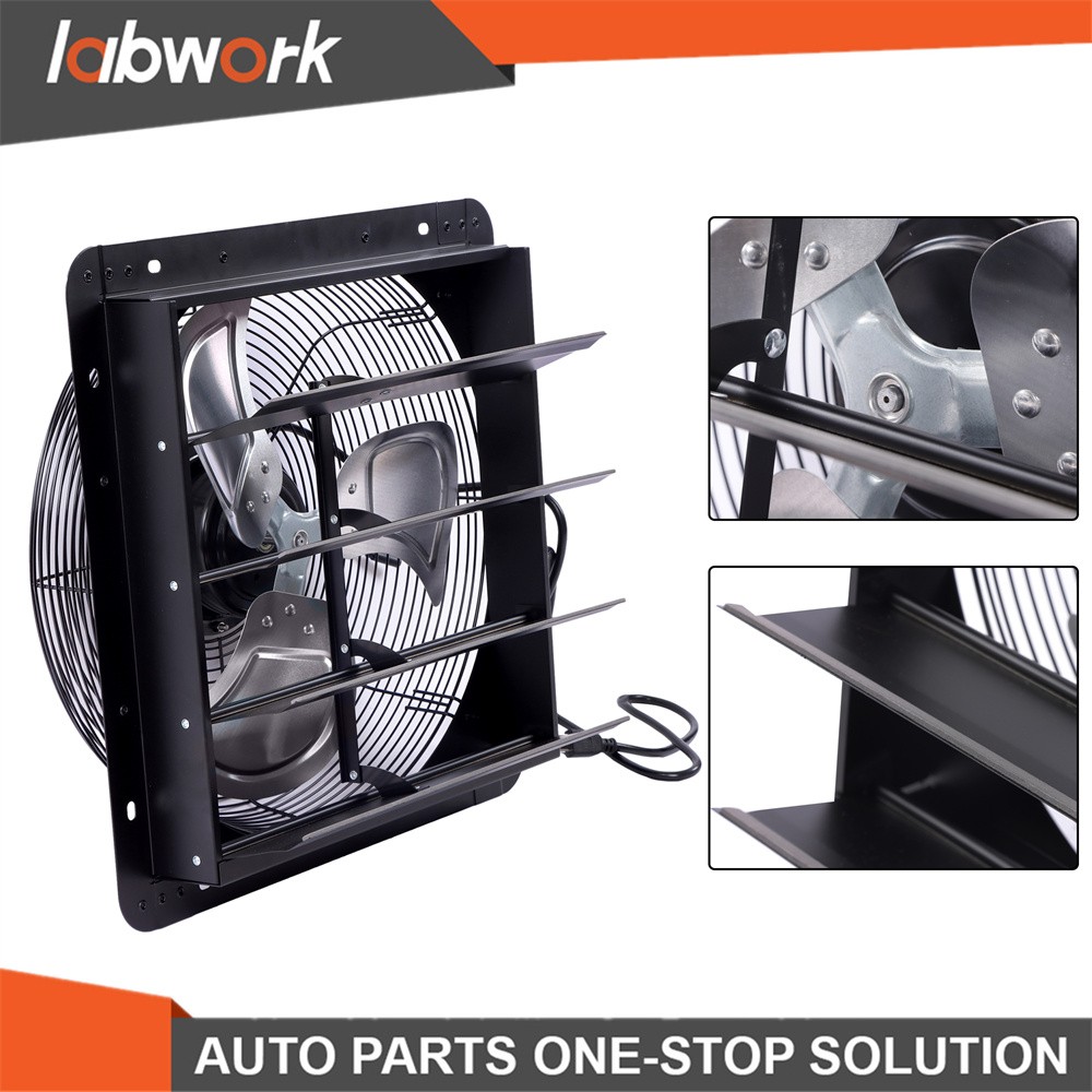 Labwork 16" Wall Mounted Shutter Exhaust Fan Automatic Shutter W/ Variable Speed