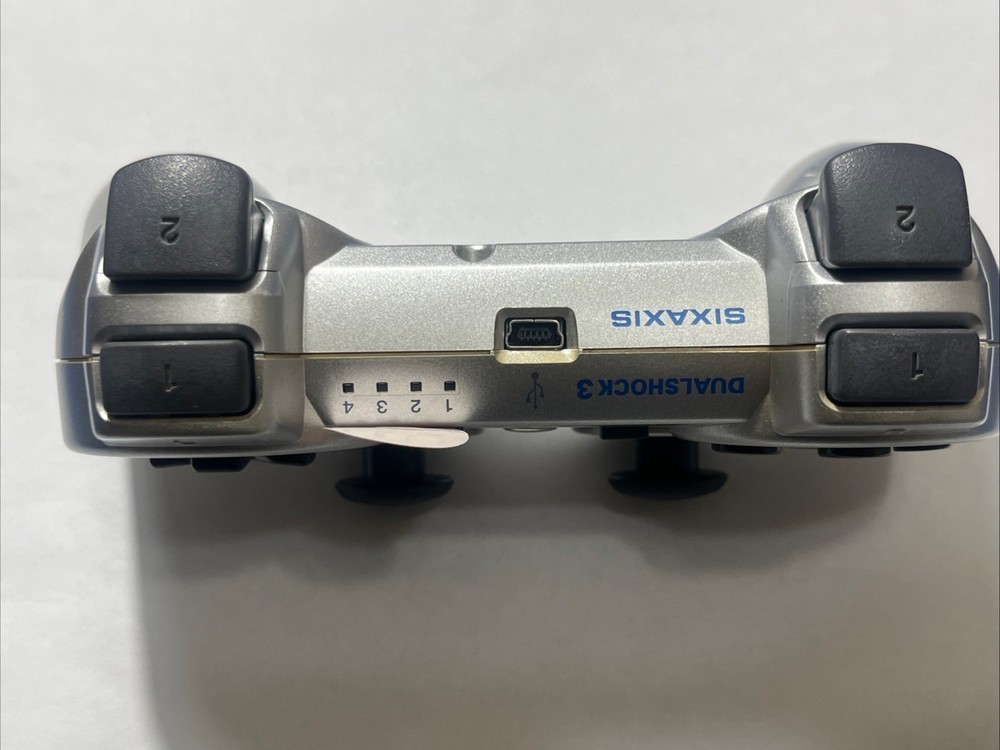 Sony PS3 DualShock 3 Controller Silver OEM - Tested - Cosmetic Wear