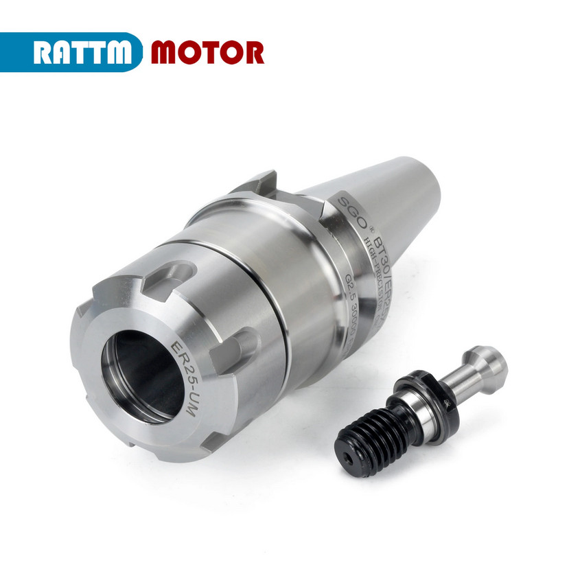 Spindle BT30 Tool holder BT30-ER25 70L with Pull Studs for CNC engraving machine