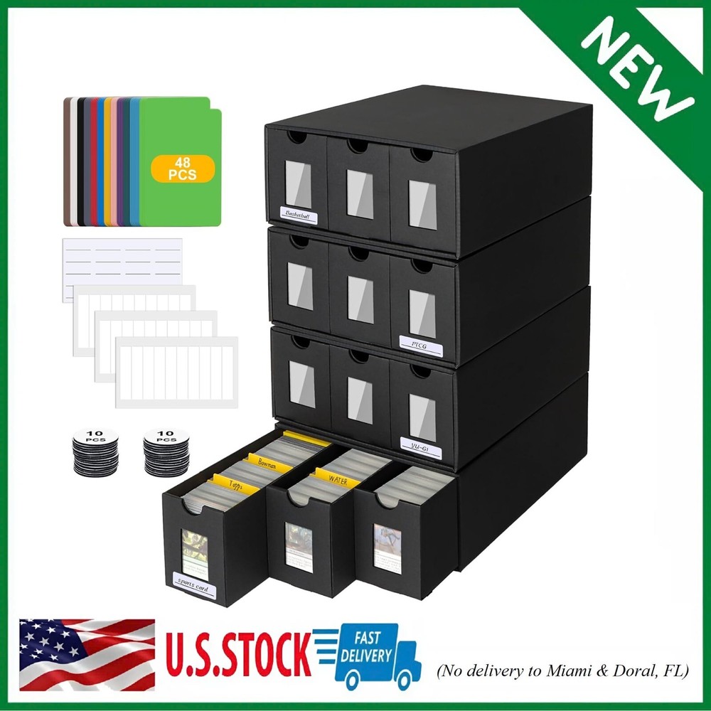 12000+ Trading Card Storage Box for Commander Display, Card Deck Box Cardboar...