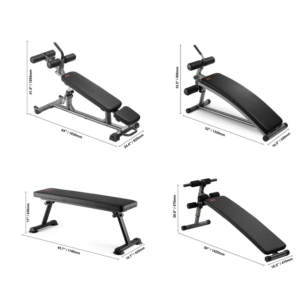 Adjustable Situp Incline/Foldable Weight Bench for Home Gym Strength Training