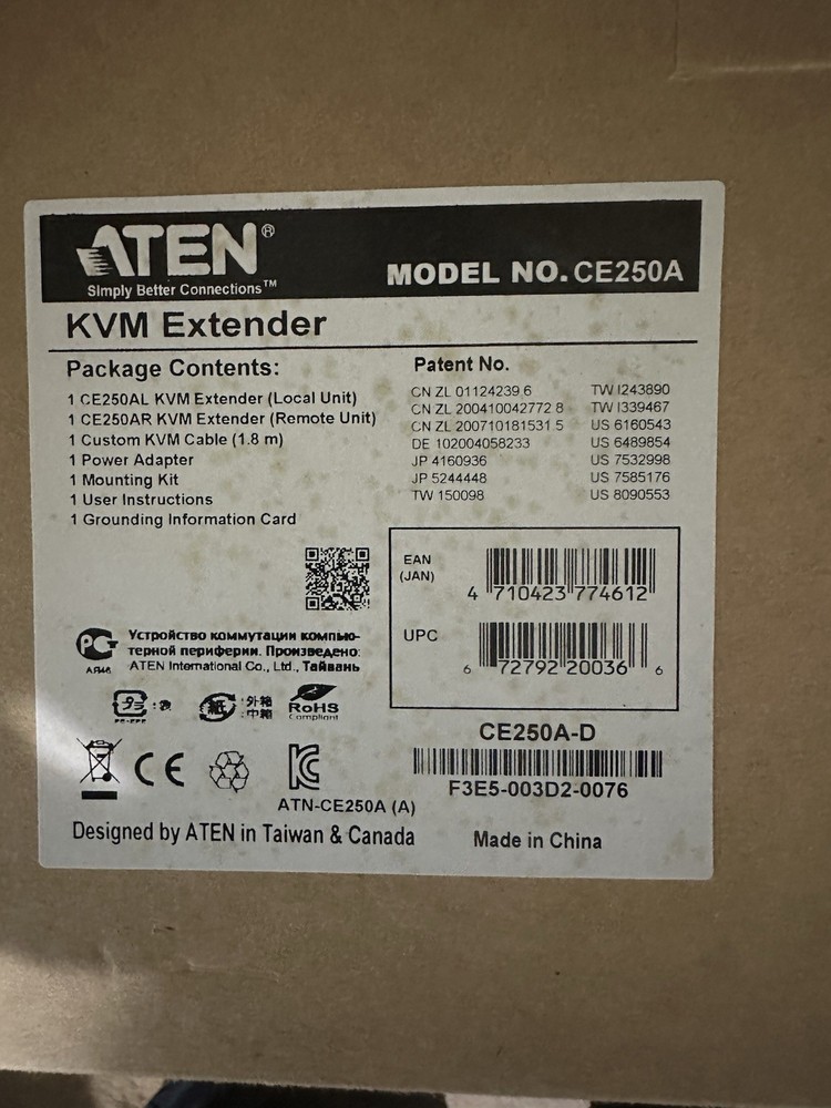 ATEN KVM Extender CE250A, Brand New