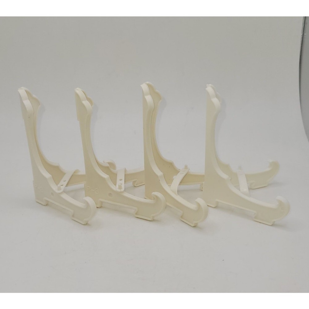 Small White Plastic Easels - Foldable & Adjustable (Set of 4)