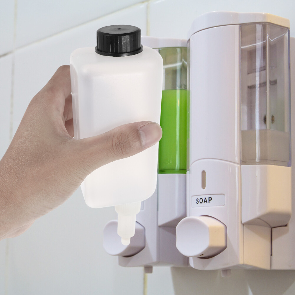 3 Sets Wall Mount Dispenser Pump Replacement Shampoo Bottle Soap Container New