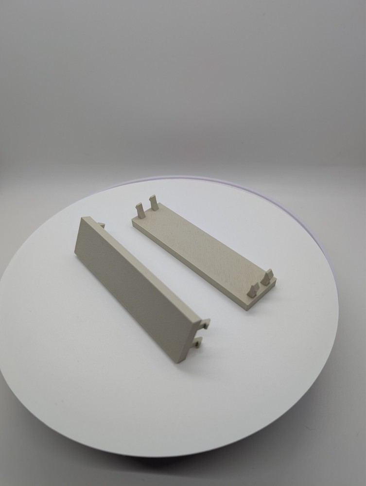 2x - 3.5 inch disk drive bay solid cover . beige replacement computer tower part