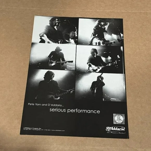 D'Addario Strings - PETE YORN -  2002 Print Advertisement