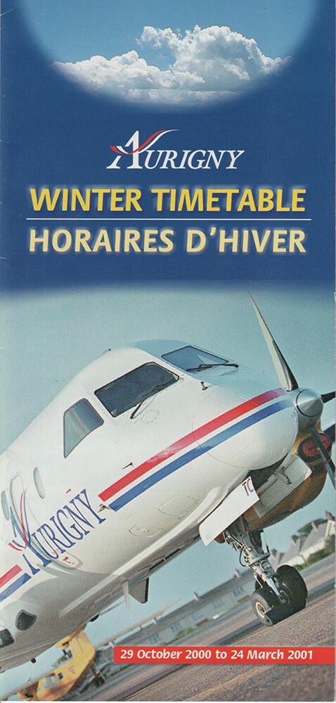 Aurigny Air Services timetable 2000/10/29
