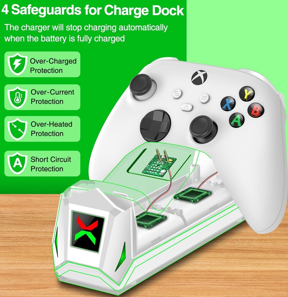 Rechargeable Battery Pack+Charging Dock For Xbox One Xbox Series X S Controller