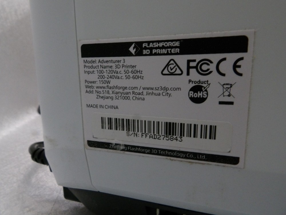 NEW FLASHFORGE ADVENTURER 3 LITE FDM 3D PRINTER MAKER