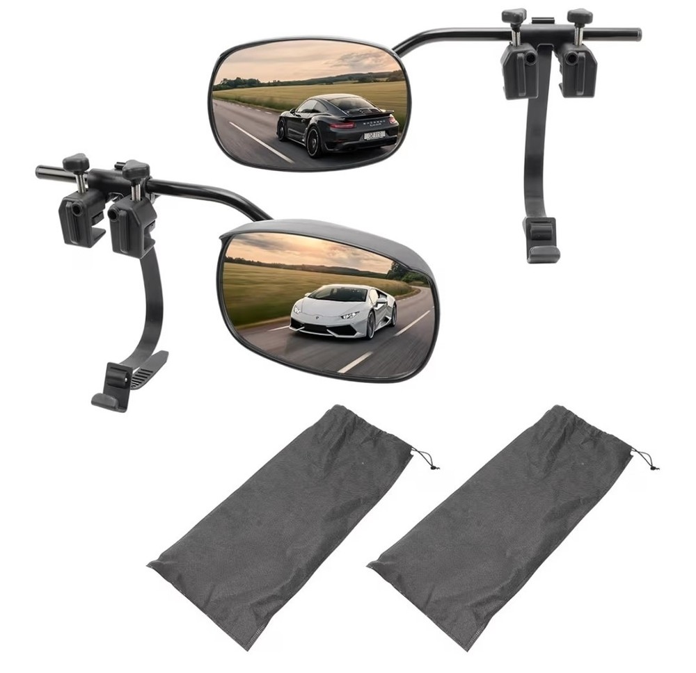 New Open Box Universal Clip on Towing Extension Mirrors - 2 Pack