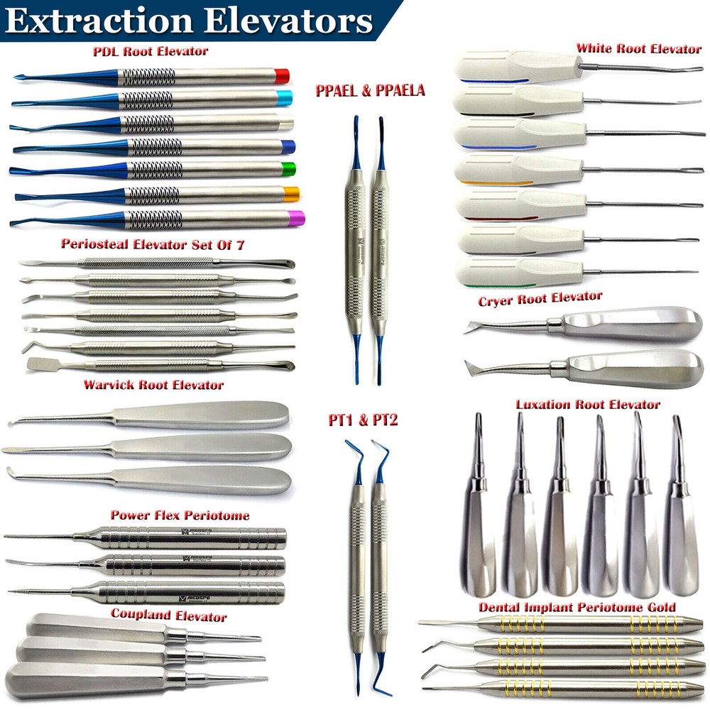 Surgical Implant Elevators Luxating Root Tip Dental Tooth Extraction Elevator