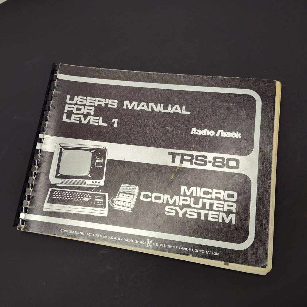 TRS-80 User's Manual for Level 1  Radio Shack Micro Computer System 1978