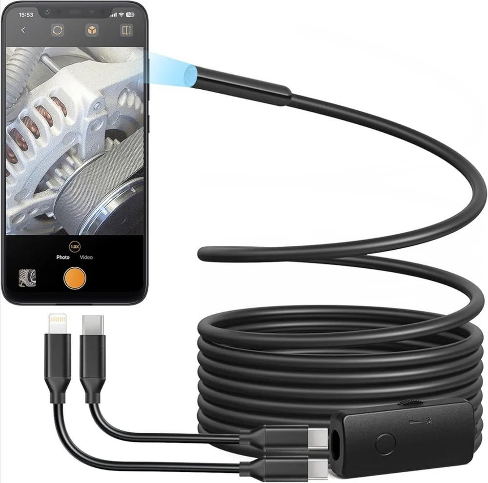 Anykit USB Endoscope inspection Camera Borescope Fit for iPhone and Android