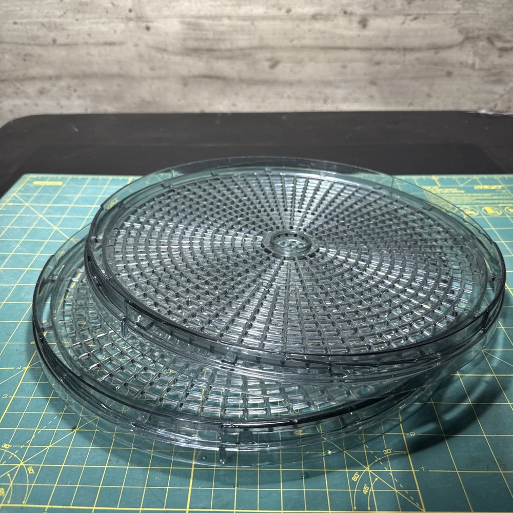 MAGIC CHEF Dehydrator 2 Replacement TRAYS Round Gray Plastic 13"