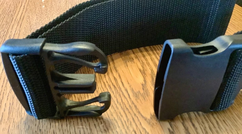 BLACK NYLON 2” WEB UTILITY BELT, ADJUSTABLE TO 71”. MULTI-USE