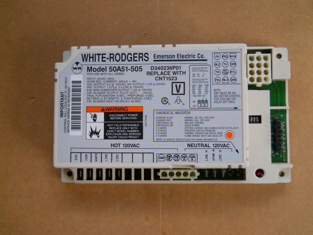 New OEM White Rodgers Control Board Model  50A51-505