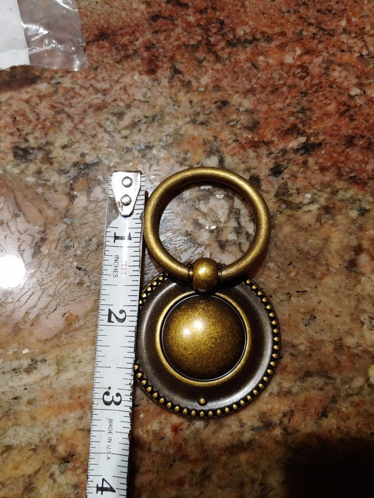 Round Brass? Bronze? Drop Bail Drawer Pull ITALY *12 Available*