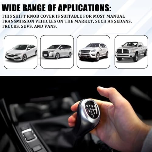 Gear Shift Knob Boot Dust Cover, Shifter Shift Boot Cover Protector, Black