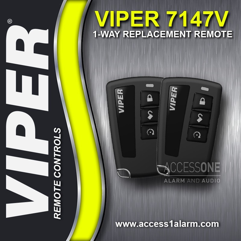 Pair (2) Of Viper 7147V 4-Button Replacement Remote Controls 7145V Replacement