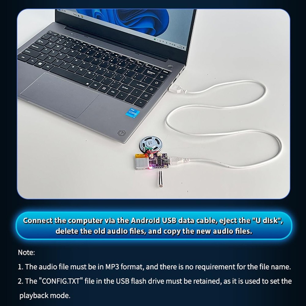 MP3 Music Sound Chips Voice Module Light Sensor Control Activated16 MB Sound ...
