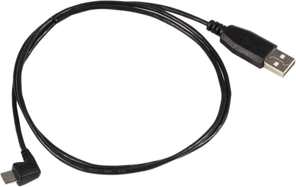 6 ft. 1.8 m Right Angle Micro USB Cable - USB 2.0 A to Right Angle Micro B - ...