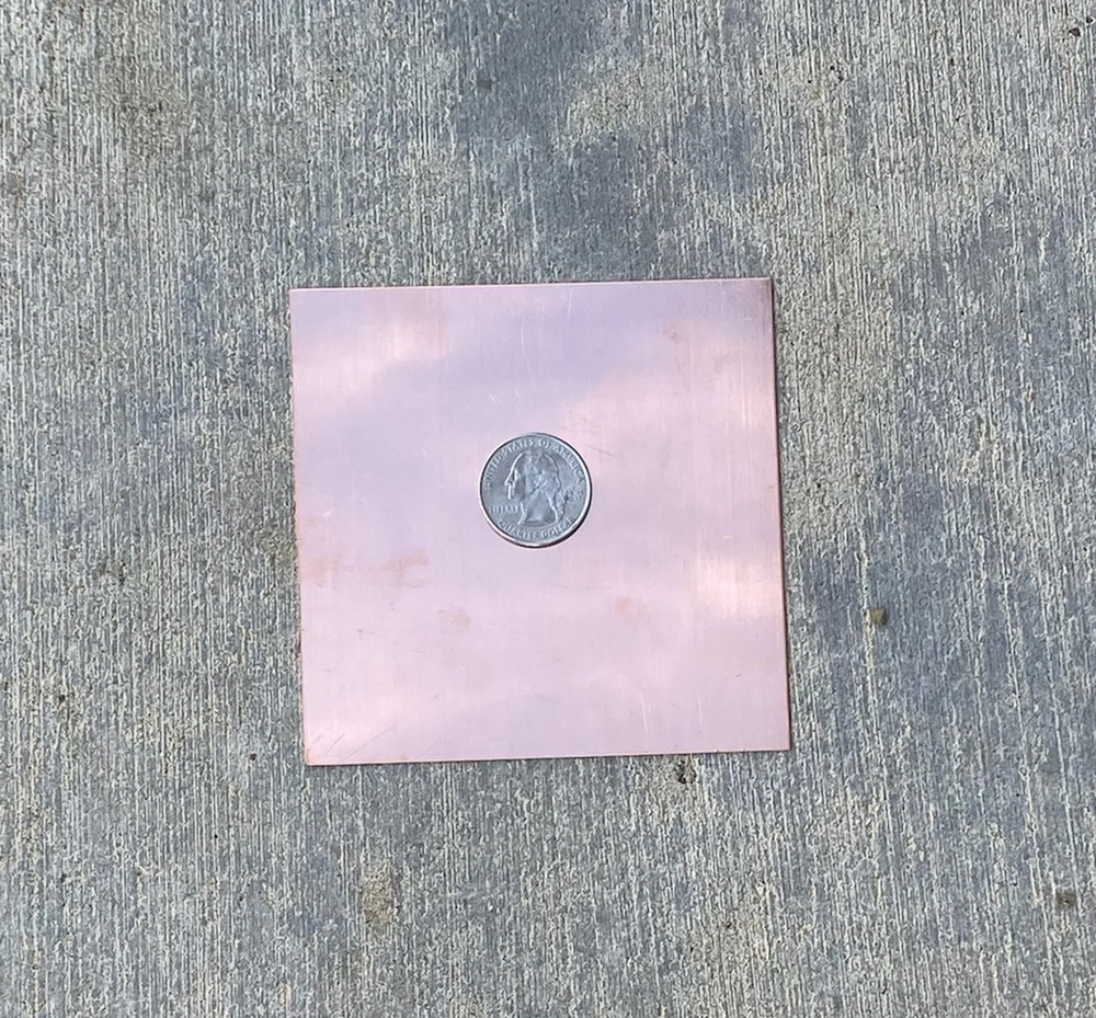 4" Square Copper Stamping Blanks (5 Pack)