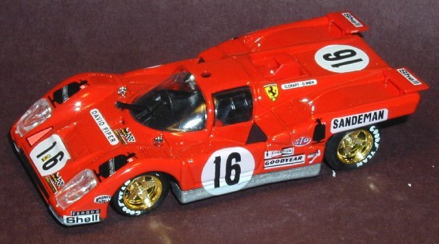 #16 Sandeman Ferarri 512M 1971 1/24th - 1/25th Scale Decals