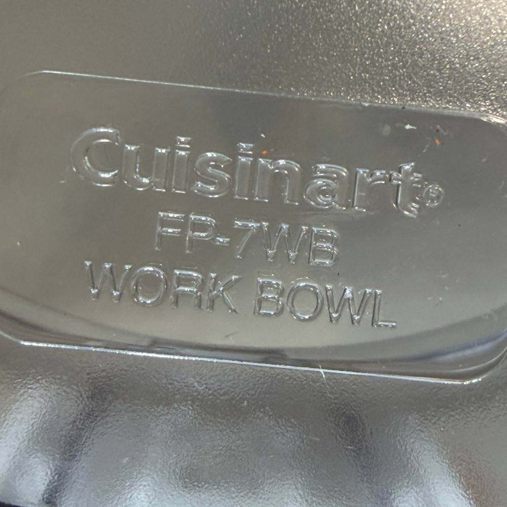 Cuisinart Work Bowl FP-7WB White 7 Cup Capacity NEW Replacement Part Only