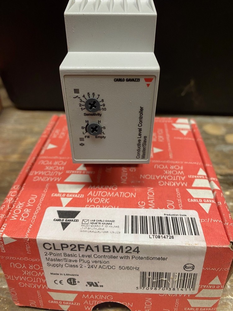 CARLO GAVAZZI CLP2FA1BM24 2 Point Basic Level Controller. Free Shipping.