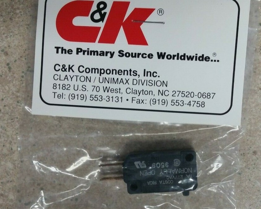 C&K SPST N.O. microswitch 11A. 277vac
