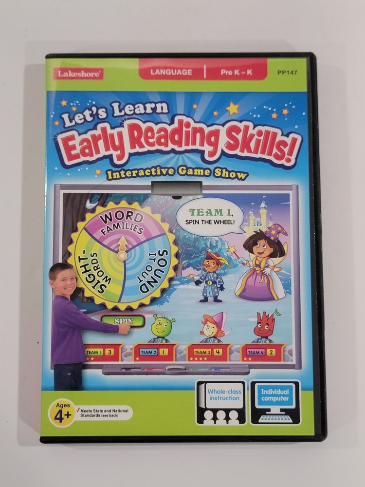 9 Lakeshore Math Reading Science Learning CD-ROM (PC/MAC) Grade Pre-K - K & 1st