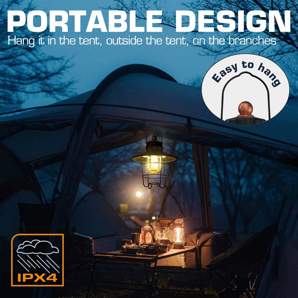 EverBrite LED Camping Lantern USB C Rechargeable Lantern 3 Lights Modes Lanterns