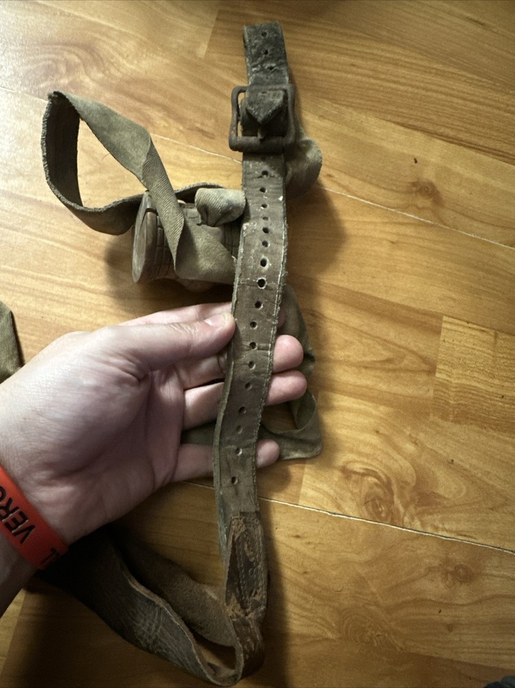 Unknown Military Leather Strap Fond Inside A WW1 Haversack