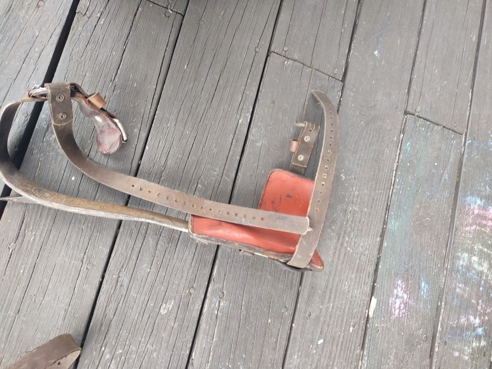 Vintage Bell System Buckingham Lineman Pole Tree Climbing Spikes