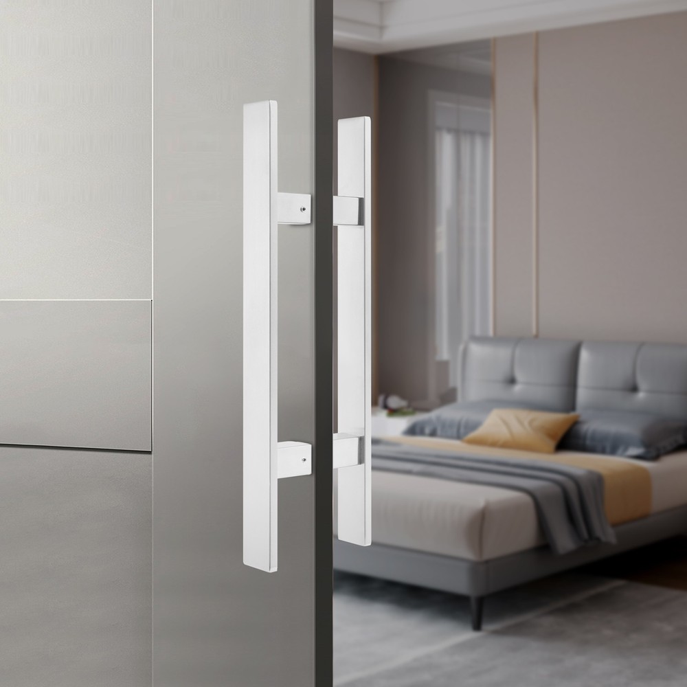 Stainless Steel Double-Sided Pull Handle, Modern H-Shaped Design