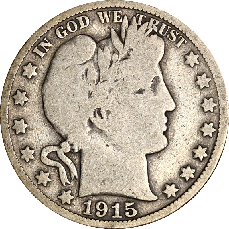1915-P Barber Half Dollar