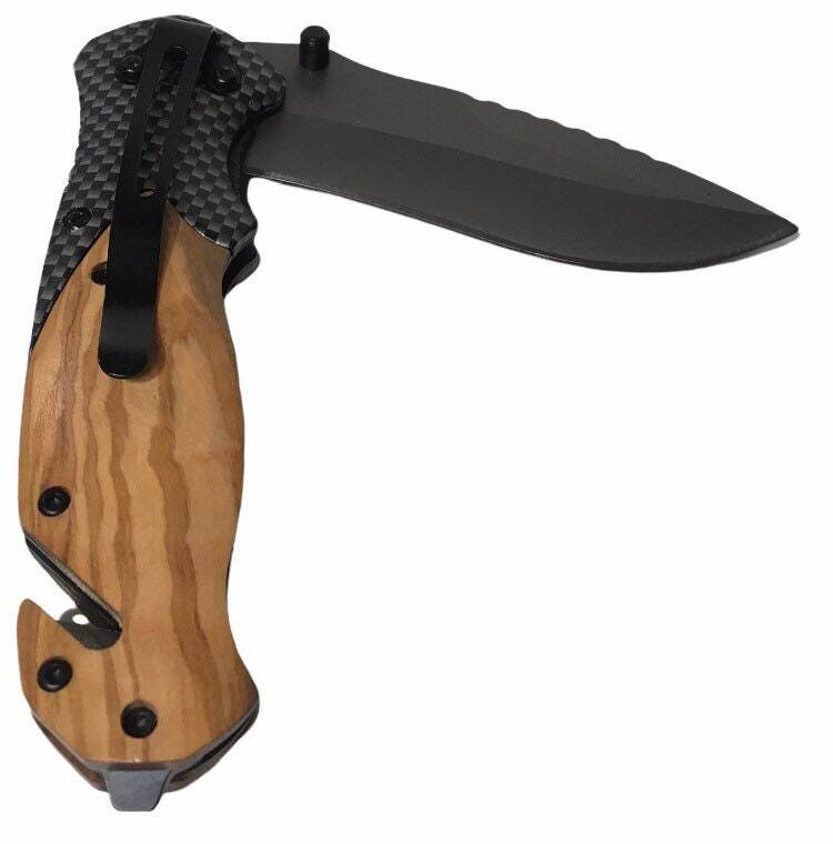 Handmade Howling Wolf Engraved 8" Blade Folding Pocket Knife Custom Design