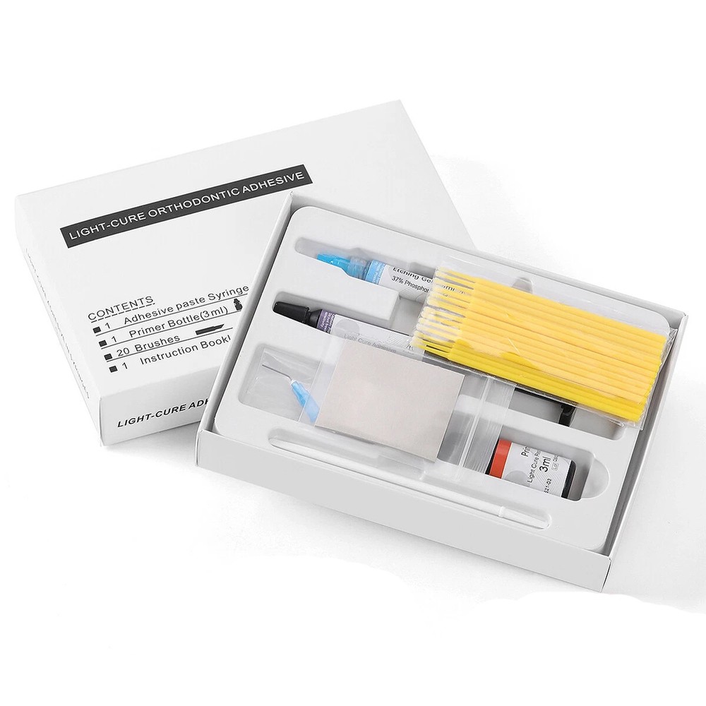 Dental Orthodontic Light Cure Brackets Mini Adhesive Bonding System Kit